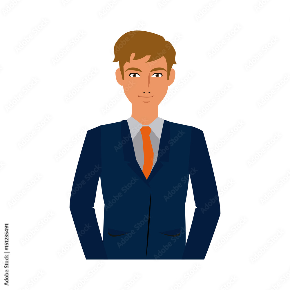 character business man with suit vector illustration character business man with suit vector illustration