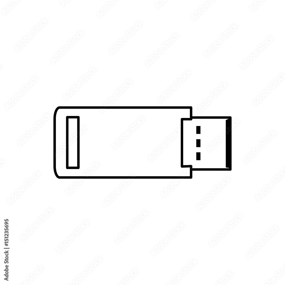 USB flash backup computer card icon vector illustration USB flash backup computer card icon vector illustration
