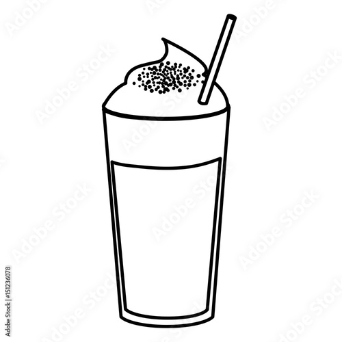 coffee glass container icon vector illustration design