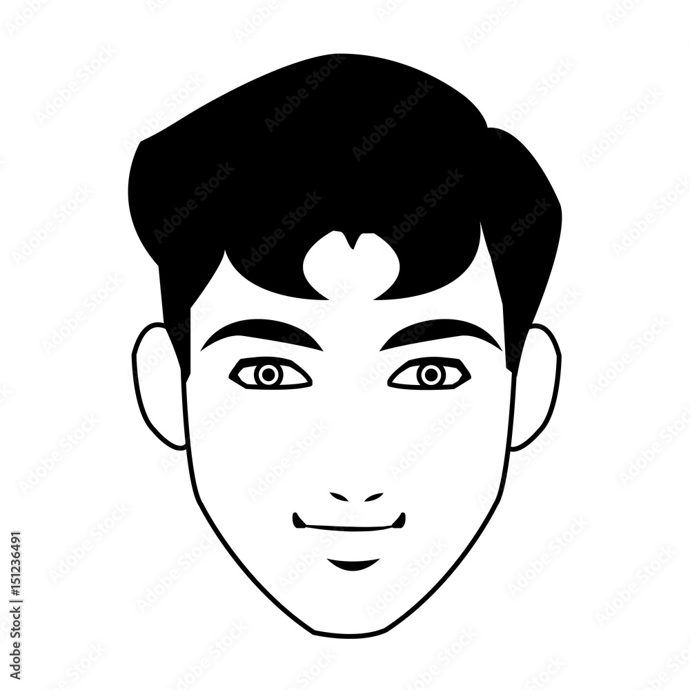 face man adult business avatar vector illustration