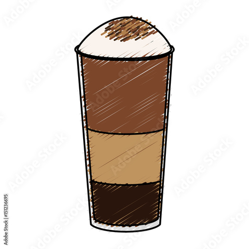 coffee glass container icon vector illustration design