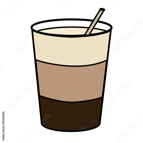 coffee glass container icon vector illustration design