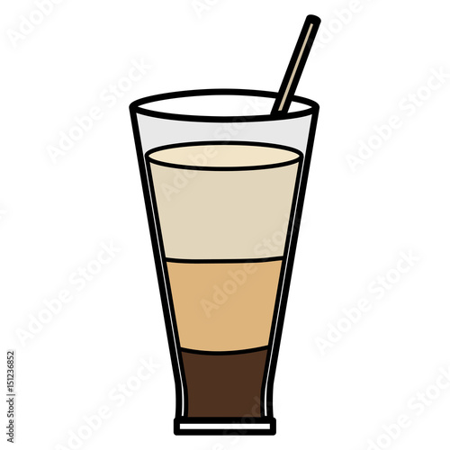 coffee glass container icon vector illustration design