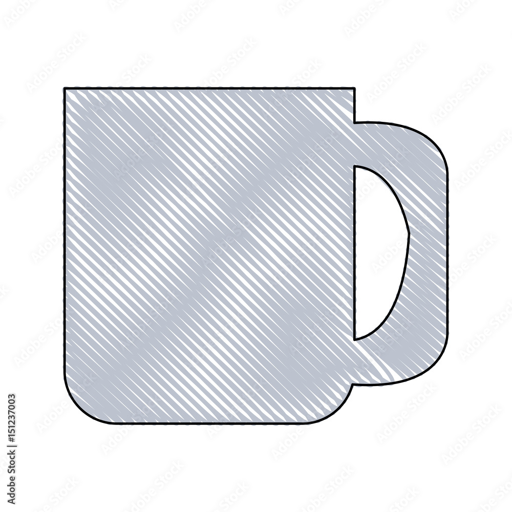 drawing ceramics mug coffee handle vector illustration drawing ceramics mug coffee handle vector illustration