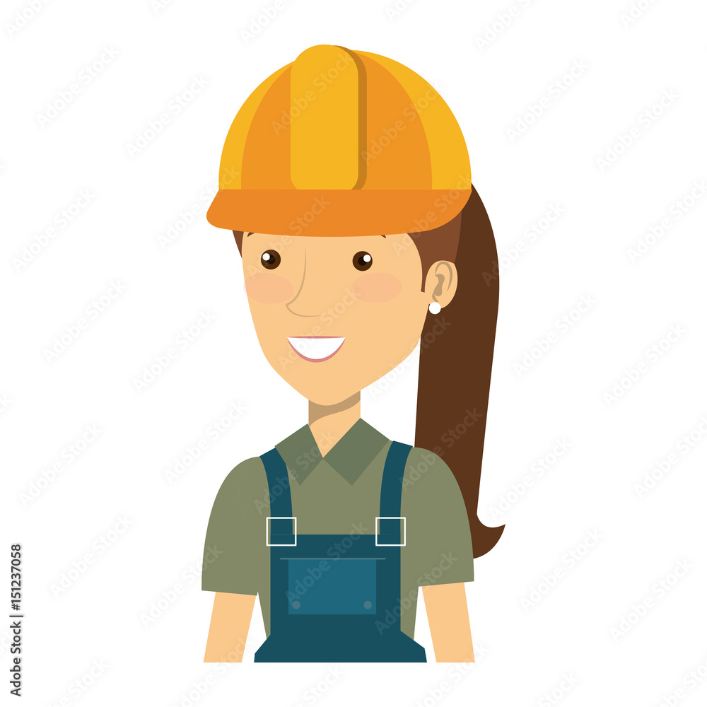 construction worker woman avatar character vector illustration design construction worker woman avatar character vector illustration design