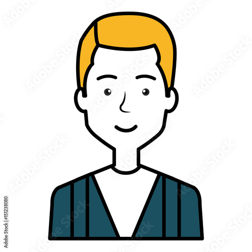 young man avatar character vector illustration design