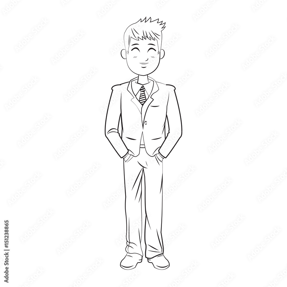 cartoon man business elegant manager vector illustration cartoon man business elegant manager vector illustration