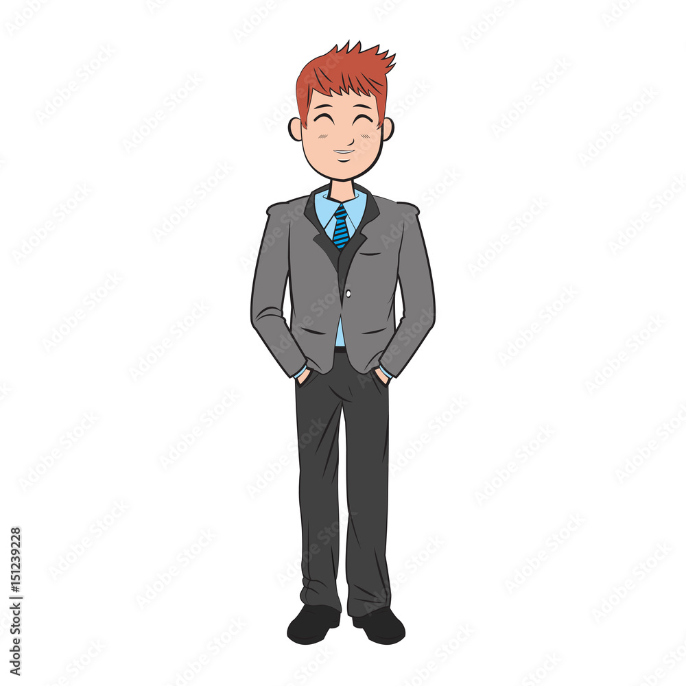 cartoon man business elegant manager vector illustration cartoon man business elegant manager vector illustration