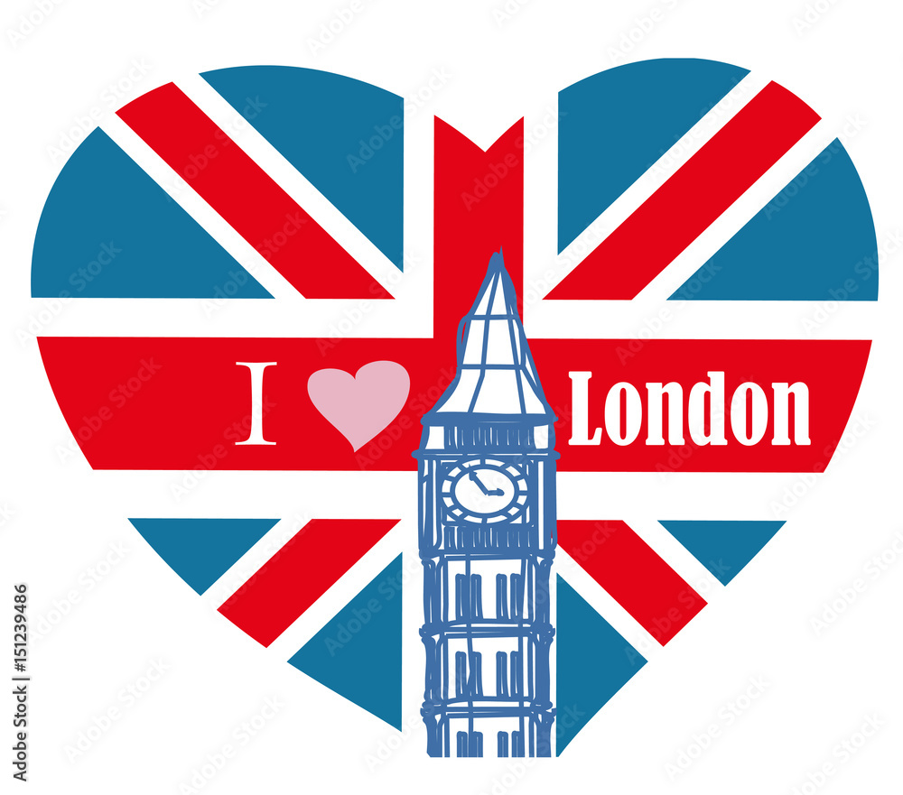 Fototapeta premium i love London - Banner