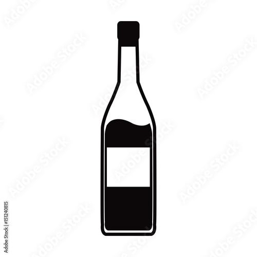bottle wine drink alcohol celebration image vector illustration