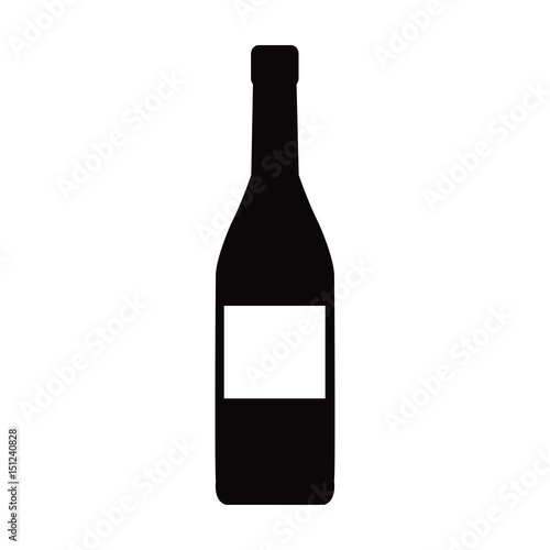 bottle wine drink alcohol image vector illustration