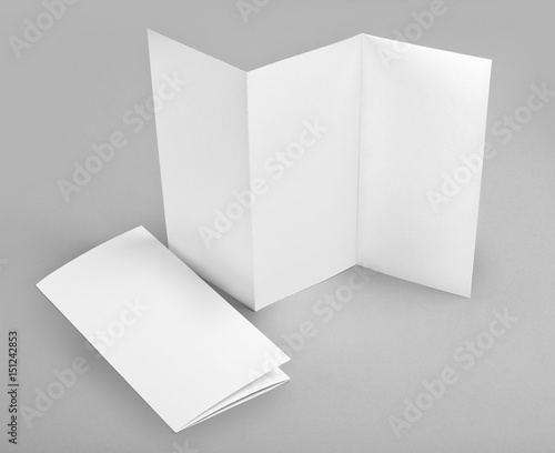 blank white folding paper flyer