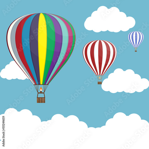 Fototapeta Naklejka Na Ścianę i Meble -  balloon air, sky blue