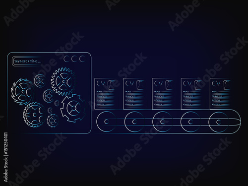 resumes coming out of factory machine production line