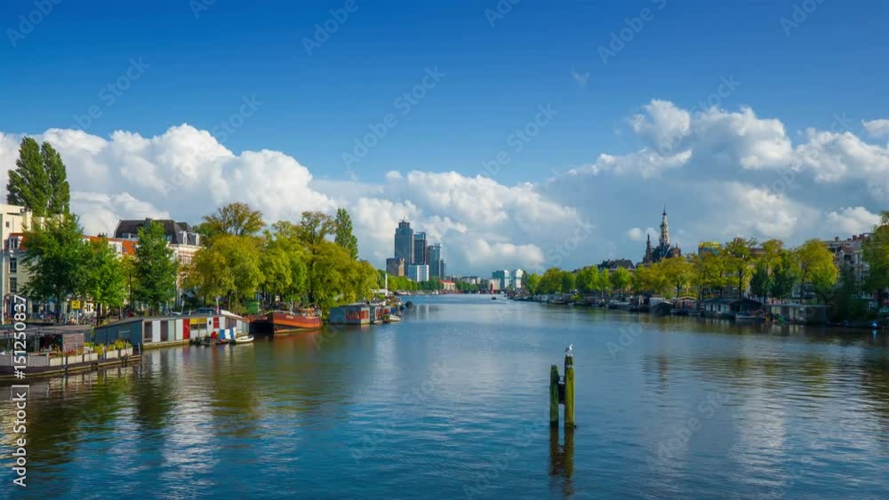 Amstel river in Amsterdam, Netherlands, 4k timelapse
Amstel river in Amsterdam, Netherlands, 4k timelapse