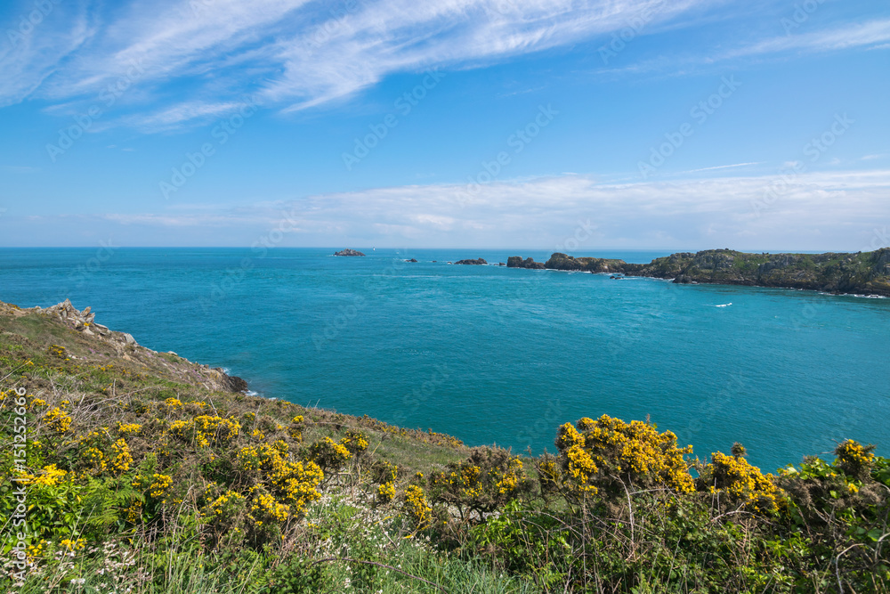 Springtime in Cancale town and surroundings, Pointe du Grouin, France, Brittany, Europe
