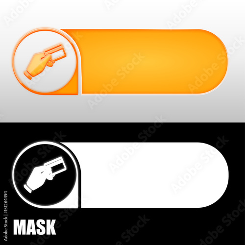 baner z ikoną w kształcie strzałki