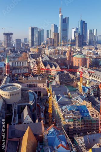 Frankfurt. View of the central part the city.