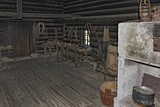 Old log cabin interior