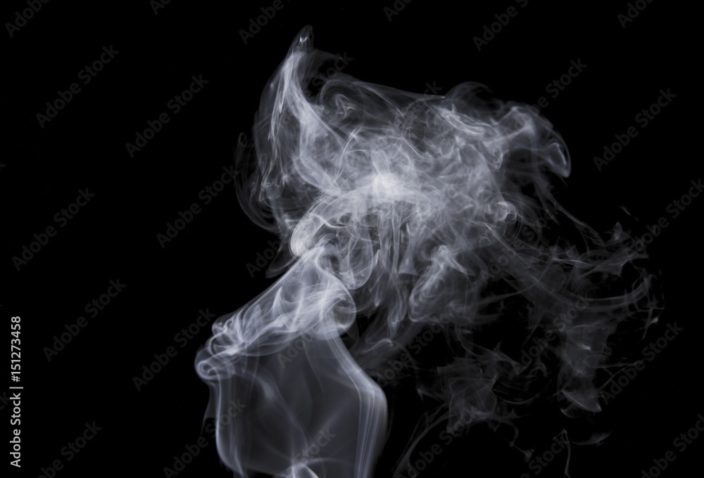 Fototapeta premium Smoke on black background