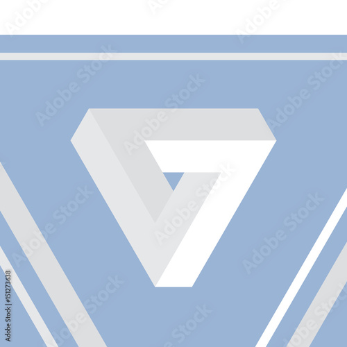 Impossible triangle vector illustration