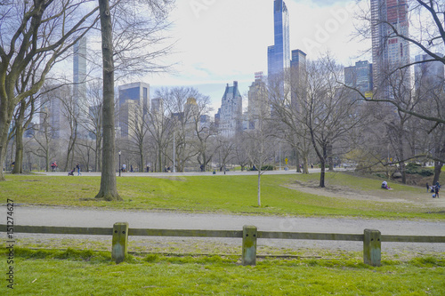 Beautiful Central Park New York - wonderful place to relax- MANHATTAN / NEW YORK - APRIL 1, 2017