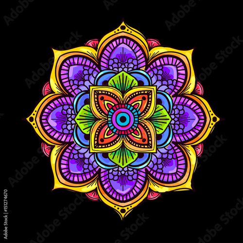 card multicolor mandala