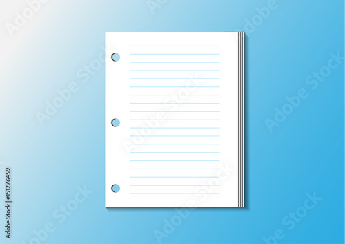 Note paper memo with line, Post it