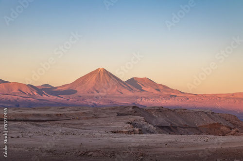 Licancabur Volcano view from Moon and Death Valley - Atacama Desert  Chile