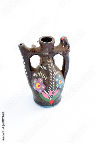 Traditional macedonian pottery. clay water jug,souvenir