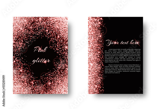 Bling background with flare light. Shining vector on a black backdrop.
