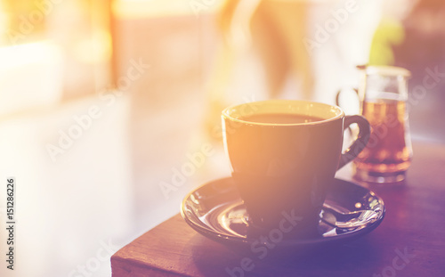 black coffee on the table i...