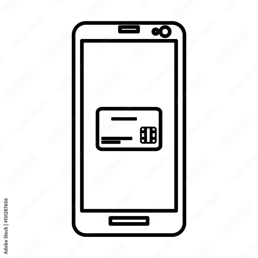smartphone with ecommerce app device isolated icon vector illustration design smartphone with ecommerce app device isolated icon vector illustration design