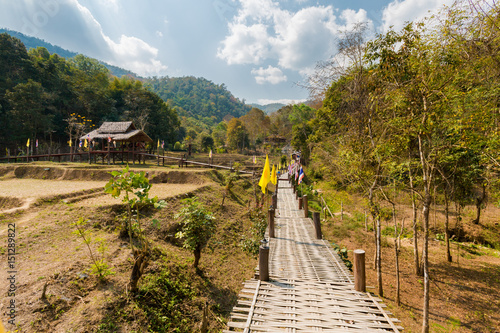 Buddha bamboo bridge in Pai