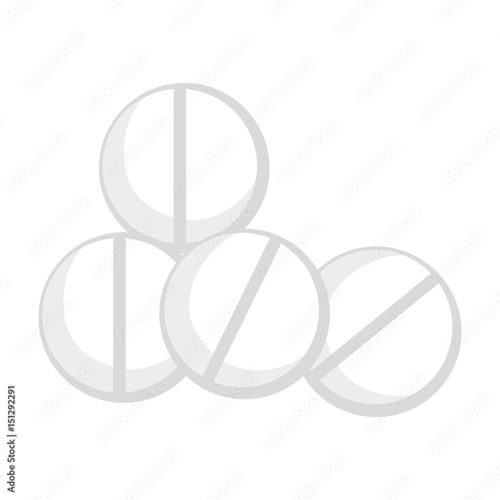 Medical pills isolated icon vector illustration design Medical pills isolated icon vector illustration design