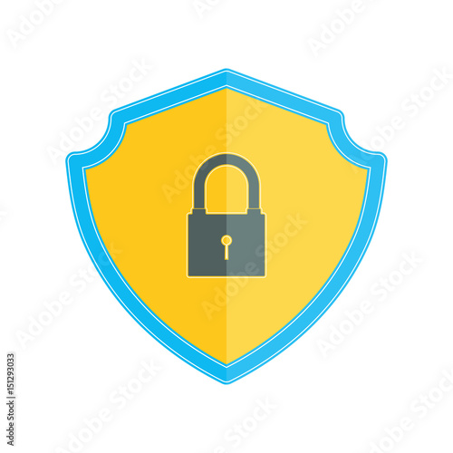 Cyber Security  Icon flat design.