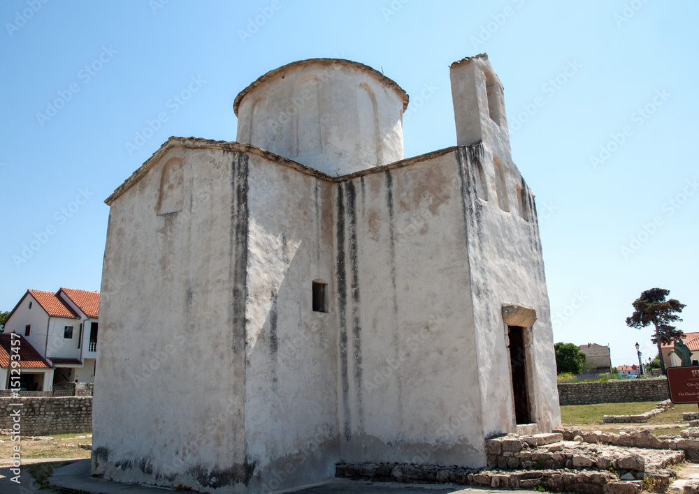 Church of the Holy Cross is a Croatian Pre-Romanesque Catholic church originating from the 9th century in Nin