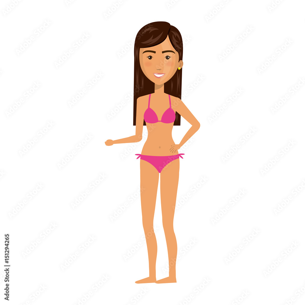 Woman in swimsuit character vector illustration design Woman in swimsuit character vector illustration design