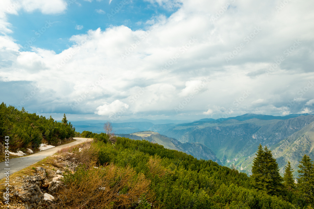 Fototapeta premium Montenegro, the landscape and the mountains of Durmitor National Park