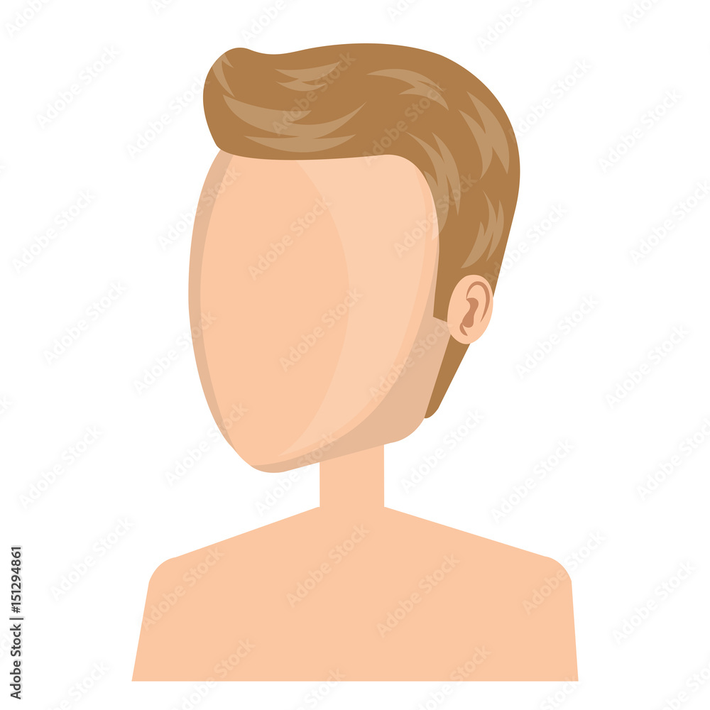 young man shirtless avatar character vector illustration design young man shirtless avatar character vector illustration design