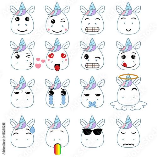 Cute emoticons set