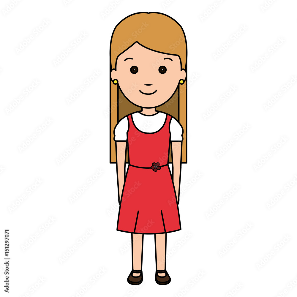 cute little girl character vector illustration design cute little girl character vector illustration design