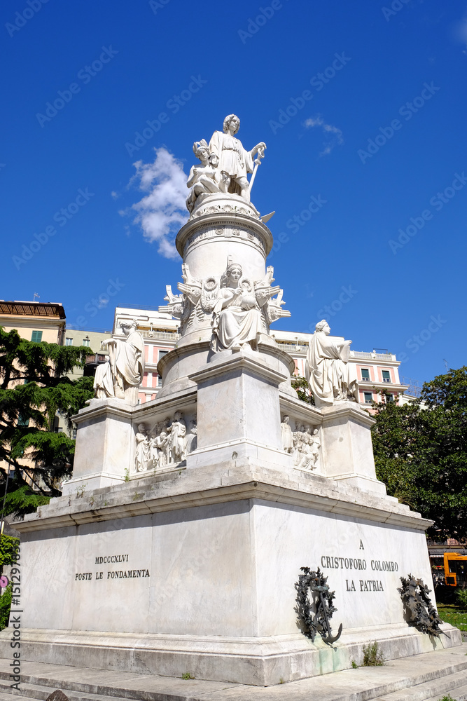 Monument to Christopher Columbus in Genoa, Italy.