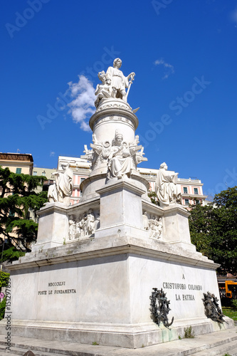 Monument to Christopher Columbus in Genoa, Italy.