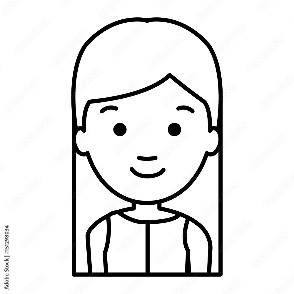 cute little girl character vector illustration design