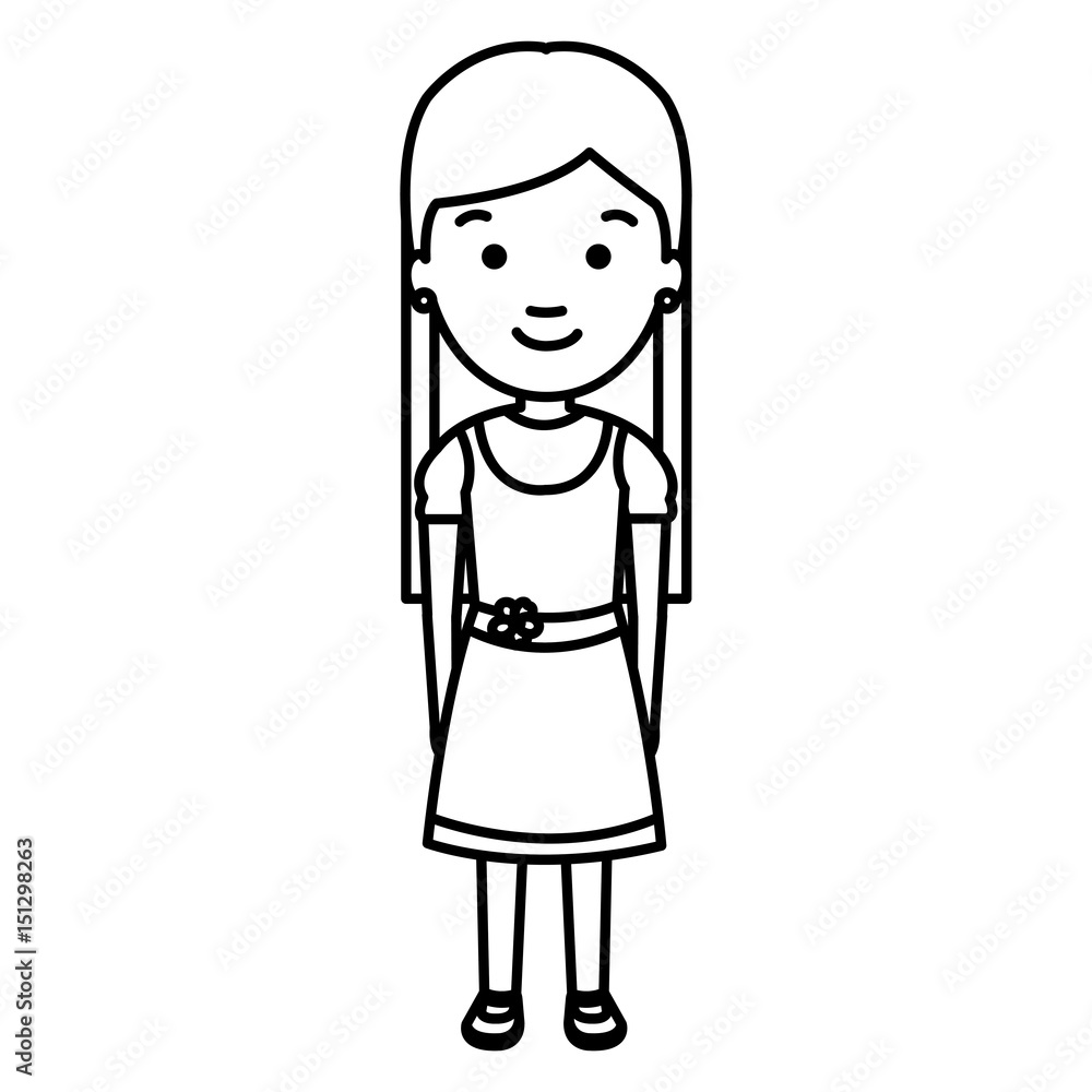cute little girl character vector illustration design cute little girl character vector illustration design
