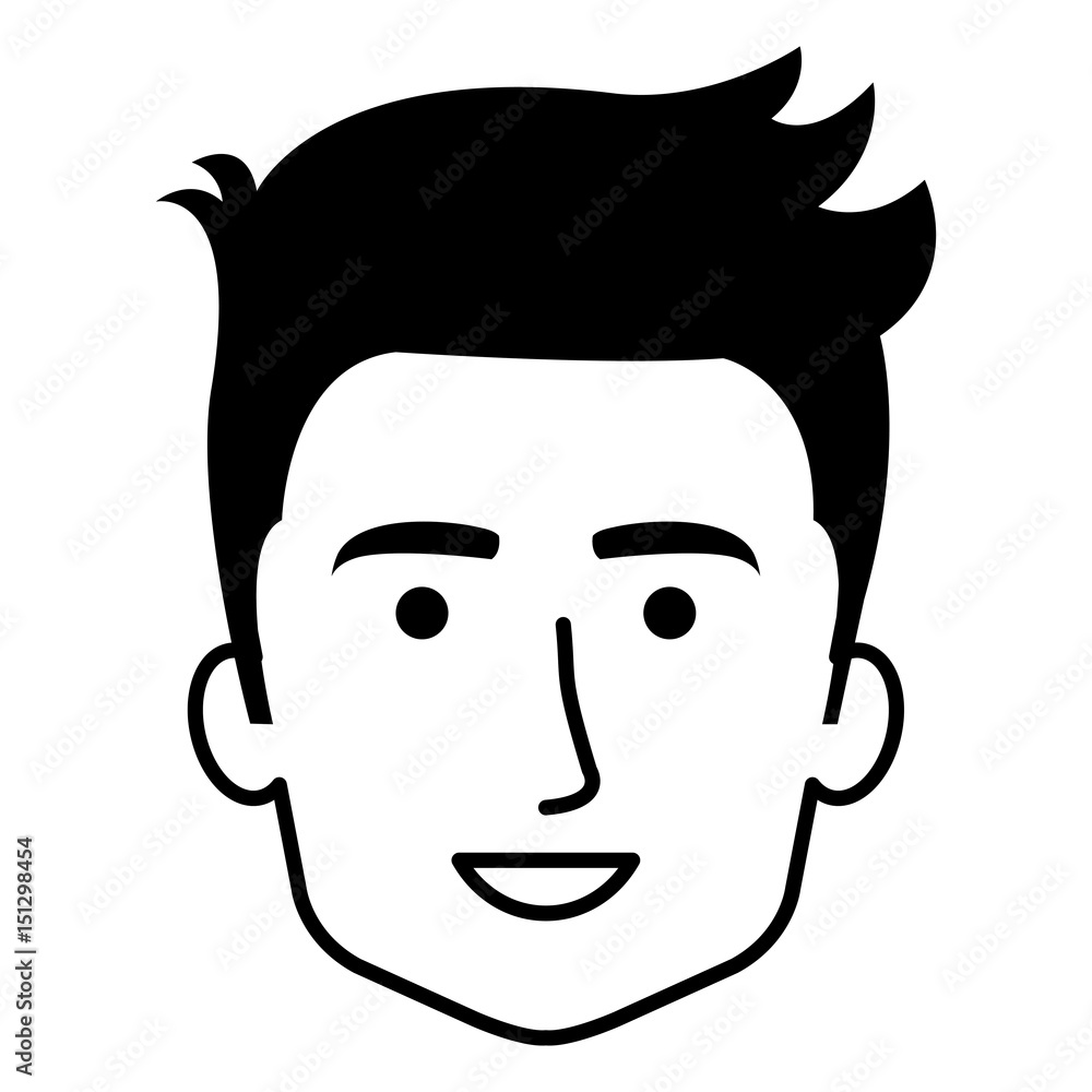 young man head avatar vector illustration design young man head avatar vector illustration design