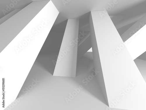 Futuristic White Architecture Design Background