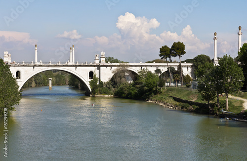 The Tiber river and the Flaminio Bridge