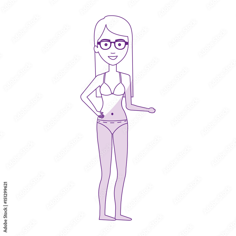 Woman in swimsuit character vector illustration design Woman in swimsuit character vector illustration design